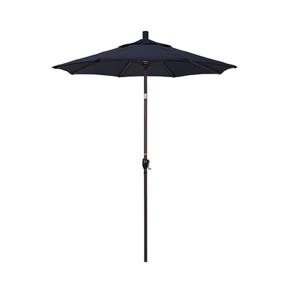 6' Round Outdoor Patio Umbrella, Aluminum with Push Button Tilt