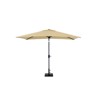 8' x 10' Rectangular Outdoor Patio Umbrella, Aluminum with Auto Tilt and Crank Lift