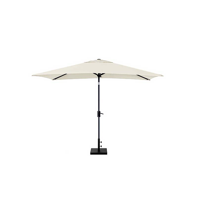 8' x 10' Rectangular Outdoor Patio Umbrella, Aluminum with Auto Tilt and Crank Lift