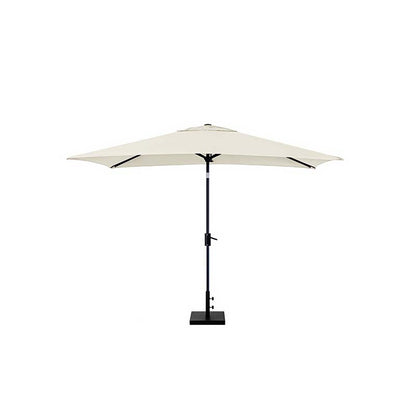 8' x 10' Rectangular Outdoor Patio Umbrella, Aluminum with Auto Tilt and Crank Lift