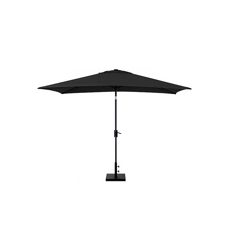 8' x 10' Rectangular Outdoor Patio Umbrella, Aluminum with Auto Tilt and Crank Lift