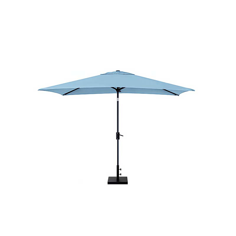 8' x 10' Rectangular Outdoor Patio Umbrella, Aluminum with Auto Tilt and Crank Lift