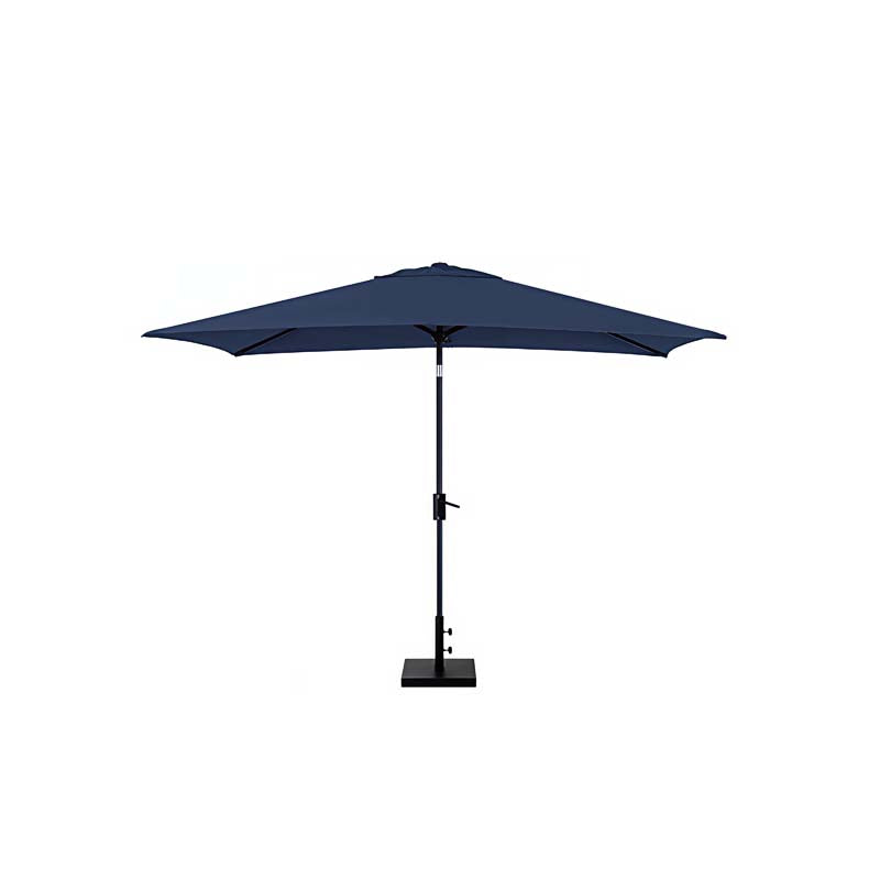 8' x 10' Rectangular Outdoor Patio Umbrella, Aluminum with Auto Tilt and Crank Lift