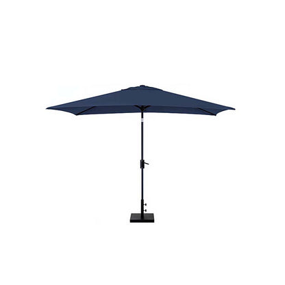 8' x 10' Rectangular Outdoor Patio Umbrella, Aluminum with Auto Tilt and Crank Lift