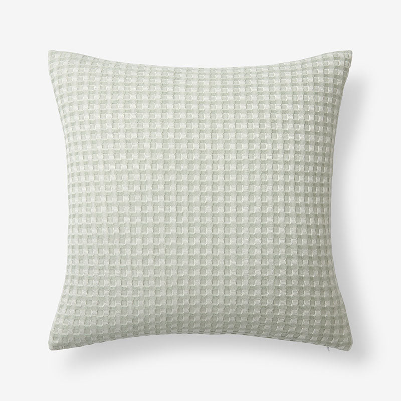 Checkered Fringe Decorative Square Pillow Cover