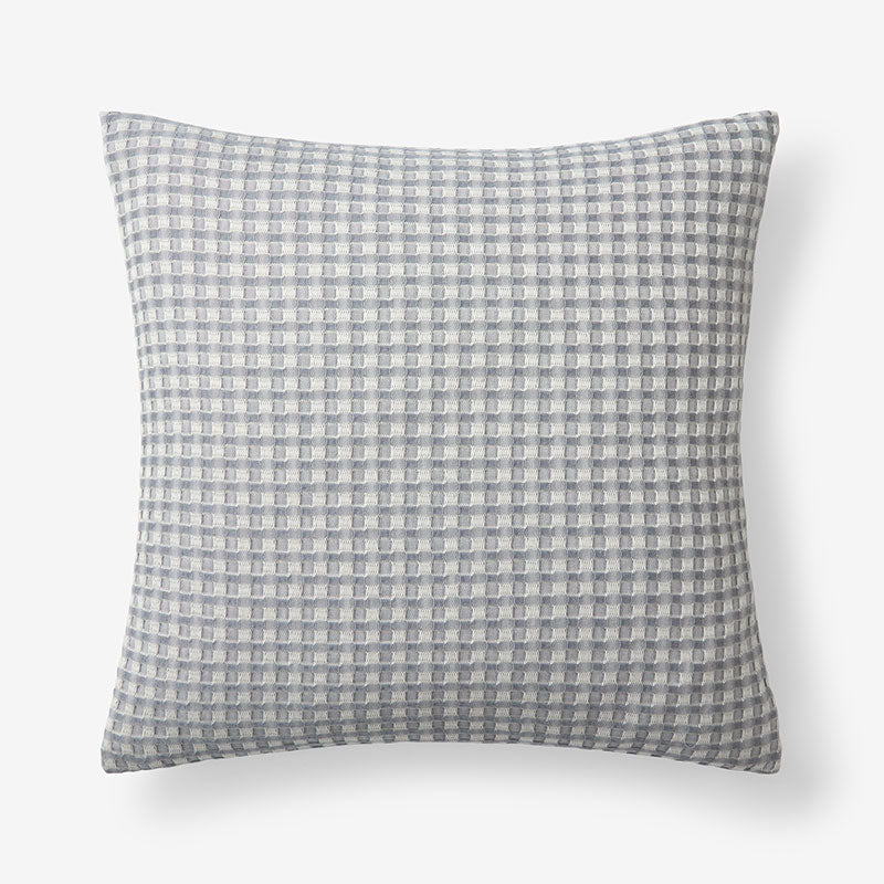 Checkered Fringe Decorative Square Pillow Cover