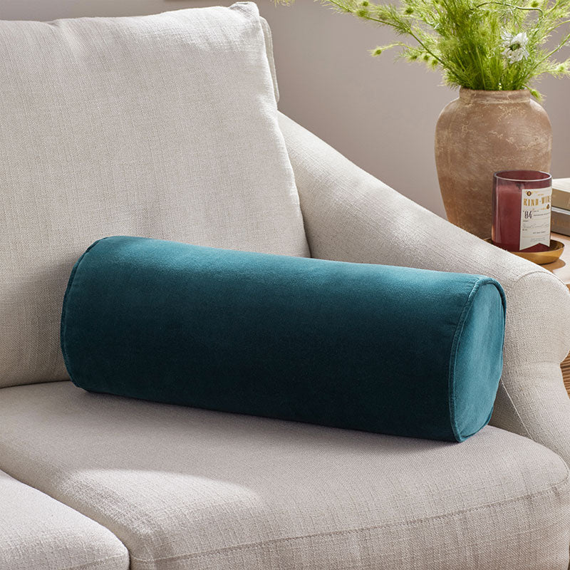 Velvet Decorative Bolster Pillow Cover