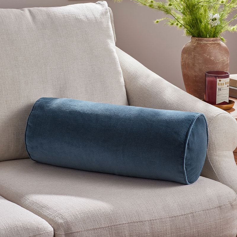 Velvet Decorative Bolster Pillow Cover