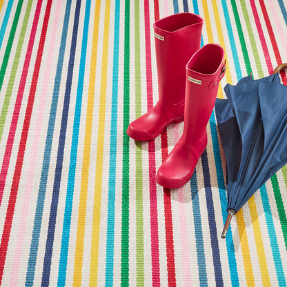 Rainbow Stripe Washable Rug