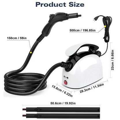 Handheld Steam Cleaner 21 Piece Set with 248 F High Temperature for Grout Floor Upholstery Car Interior and Pet Beds