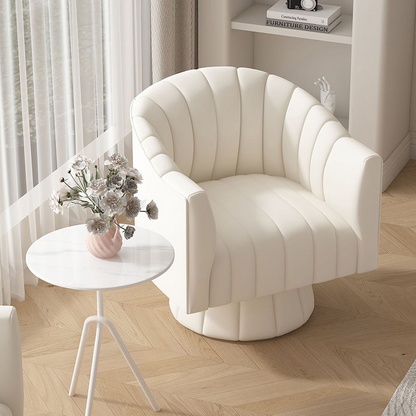 Murrow Upholstered Swivel Barrel Chair