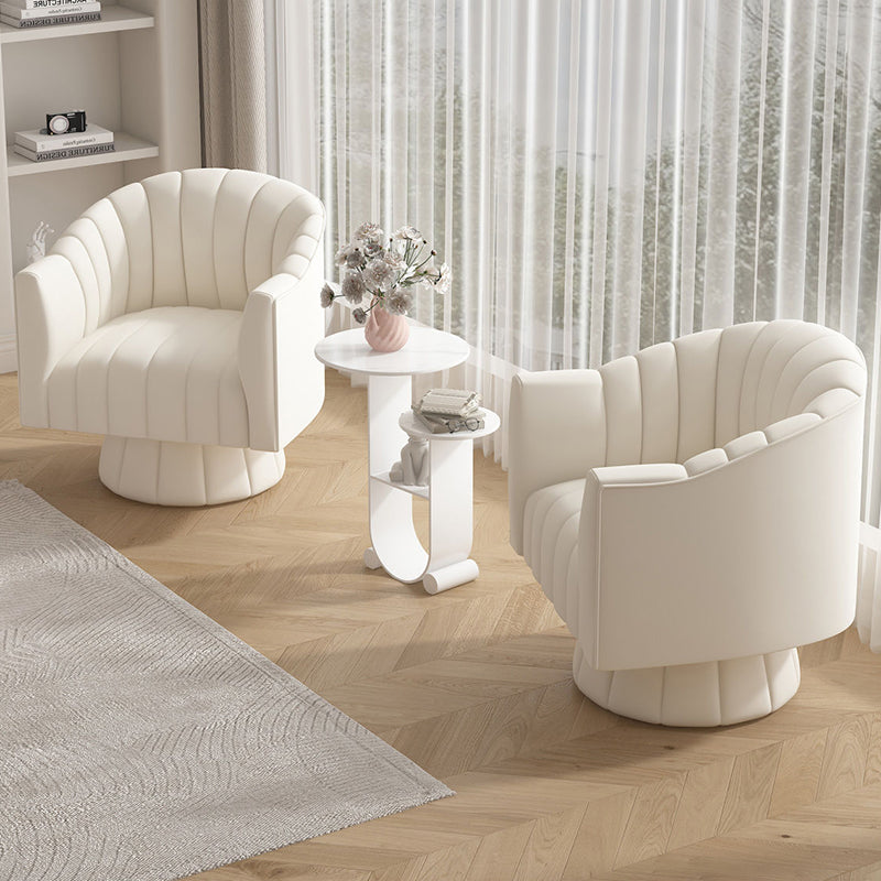 Murrow Upholstered Swivel Barrel Chair