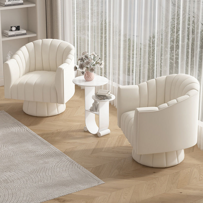 Murrow Upholstered Swivel Barrel Chair