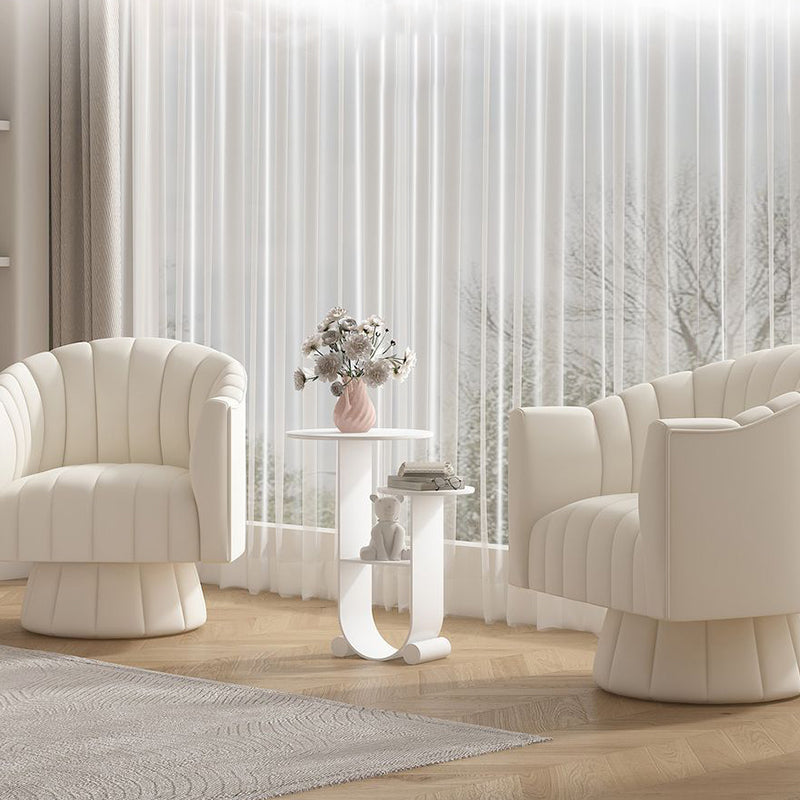 Murrow Upholstered Swivel Barrel Chair