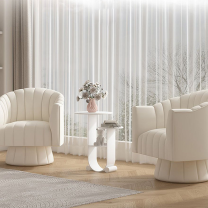 Murrow Upholstered Swivel Barrel Chair