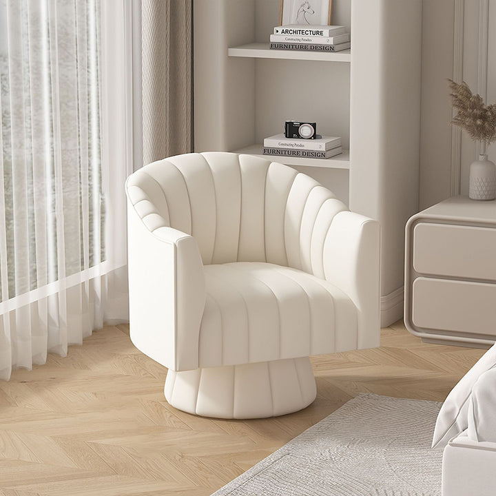 Murrow Upholstered Swivel Barrel Chair