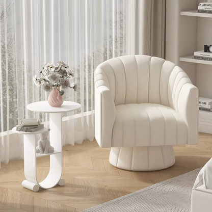Murrow Upholstered Swivel Barrel Chair