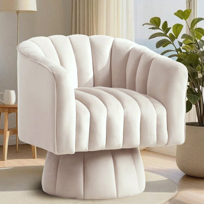 Murrow Upholstered Swivel Barrel Chair