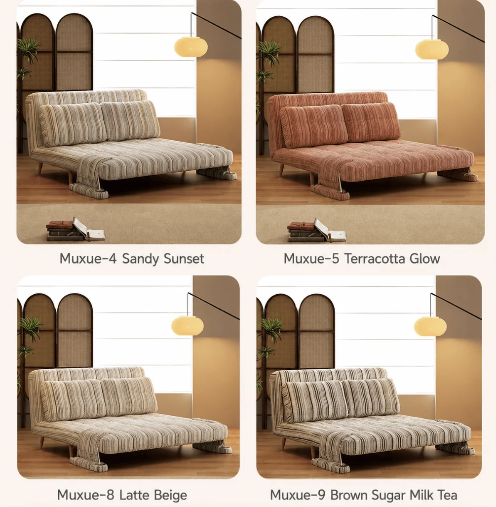 Masca Foldable Sofa Bed with Adjustable Recline & Removable Armrests
