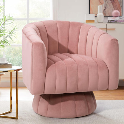 Murrow Upholstered Swivel Barrel Chair