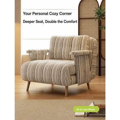 Masca Foldable Sofa Bed with Adjustable Recline & Removable Armrests