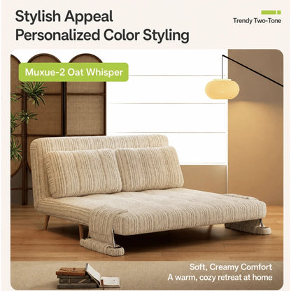 Masca Foldable Sofa Bed with Adjustable Recline & Removable Armrests