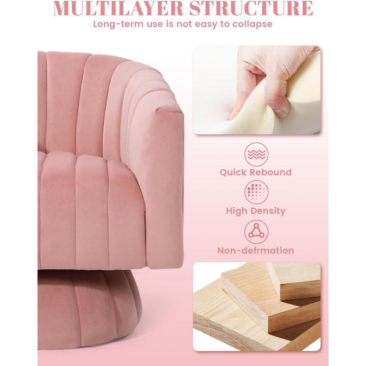 Murrow Upholstered Swivel Barrel Chair