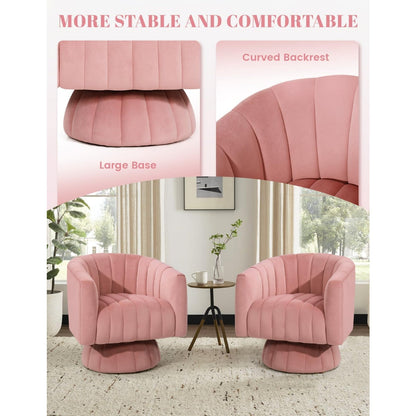 Murrow Upholstered Swivel Barrel Chair