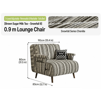 Masca Foldable Sofa Bed with Adjustable Recline & Removable Armrests