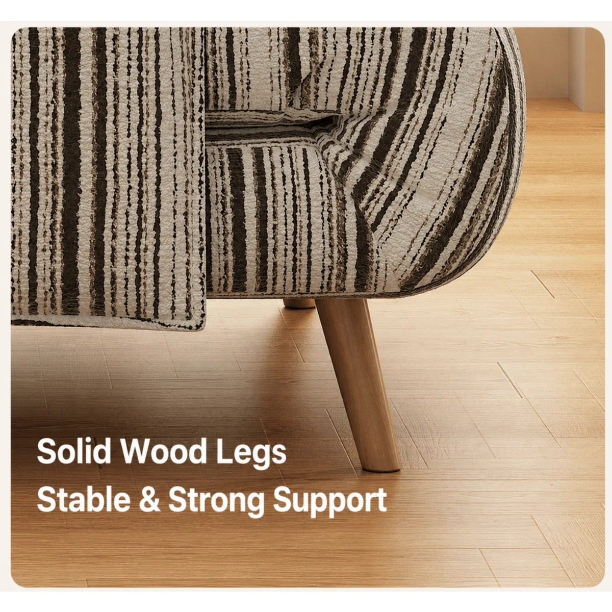 Masca Foldable Sofa Bed with Adjustable Recline & Removable Armrests