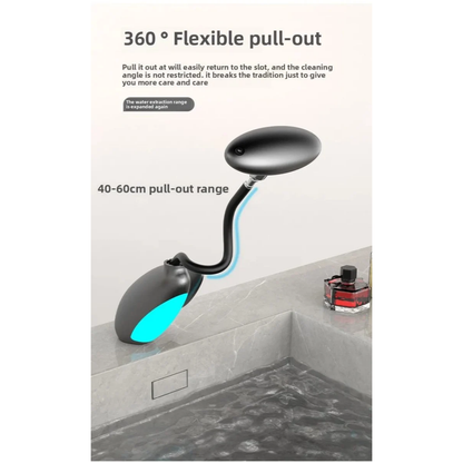 Smart LED Bathroom Faucet – 4 Water Modes, 360° Pull-Out Head