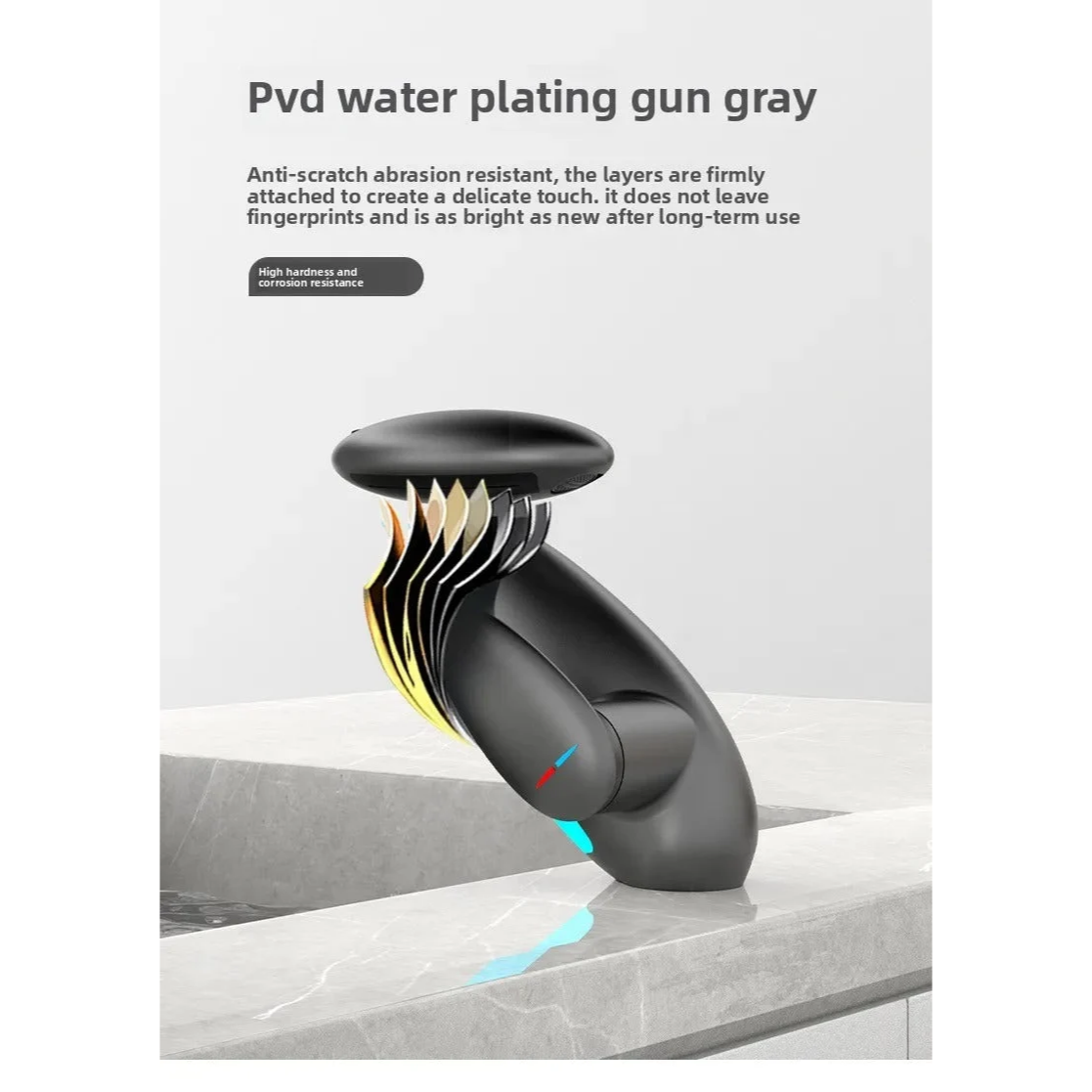 Smart LED Bathroom Faucet – 4 Water Modes, 360° Pull-Out Head