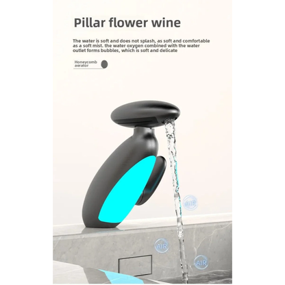 Smart LED Bathroom Faucet – 4 Water Modes, 360° Pull-Out Head